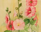 Stockrosen - Aquarell
