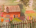 Hofidylle - Aquarell