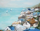 Dorf am Meer - Acryl