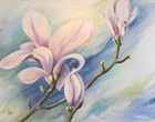 Frühlingsbote - Acryl, Öl