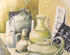 Grün-Streifen - Aquarell