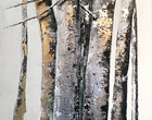 Edle Natur - Acryl, Blattmetall