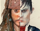 2 Faces - Aquarell
