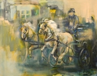 Eingespannt - Acryl