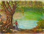 Am Waldweiher - Acryl