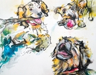 Hundebande - Tanja Thalheimer - Acryl